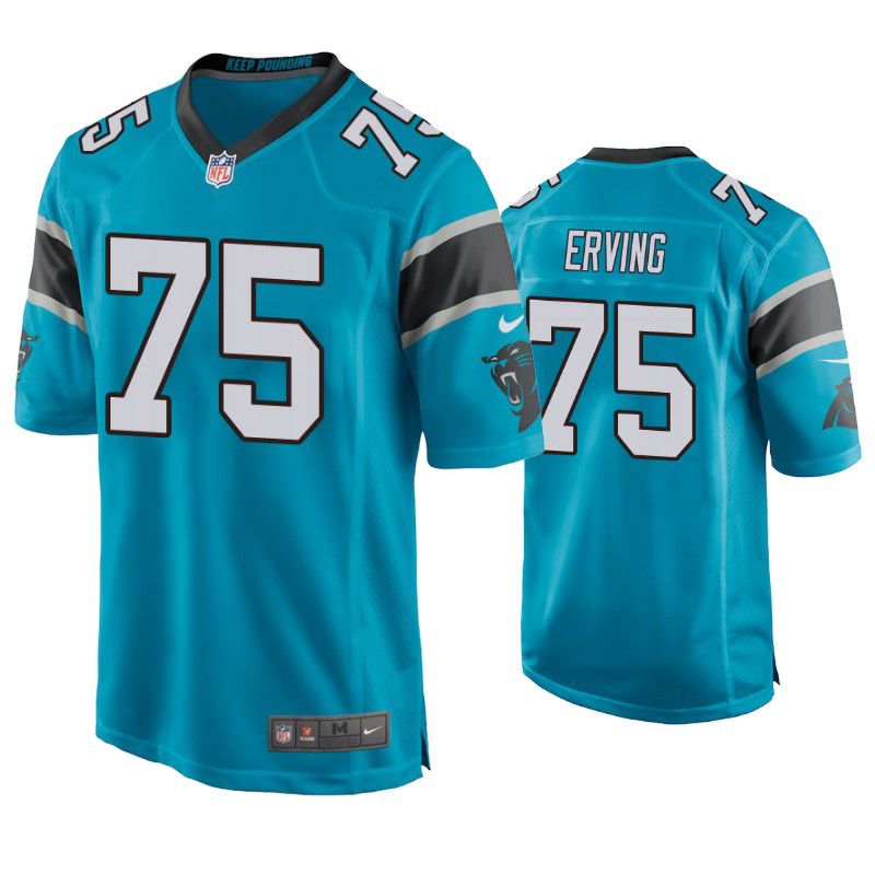 Men Carolina Panthers 75 Cameron Erving Nike Blue Game NFL Jersey